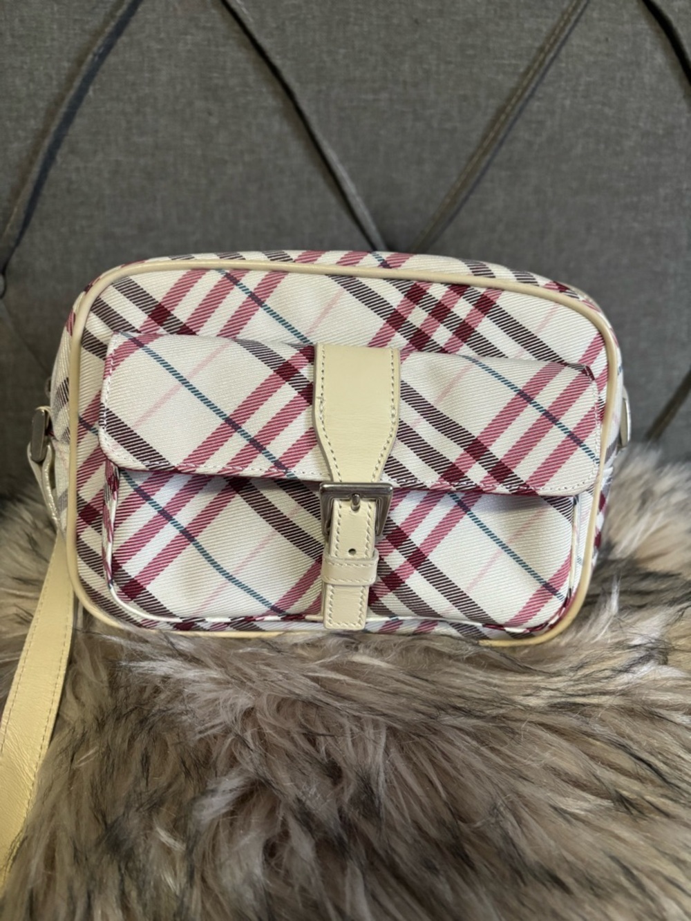 Burberry Blue label Plaid Crossbody Bag